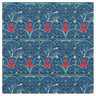 Bohemian Tapestry Mönster, Mörk Teal Fabric Tyg