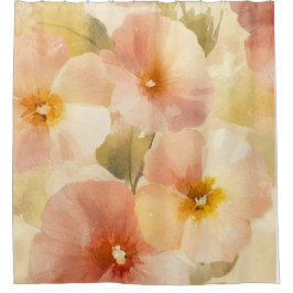 Bohemian Terracotta Blommigt Shower Curtain