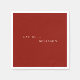 Bohemian Terracotta bröllop minimalistisk modern C Pappersservett