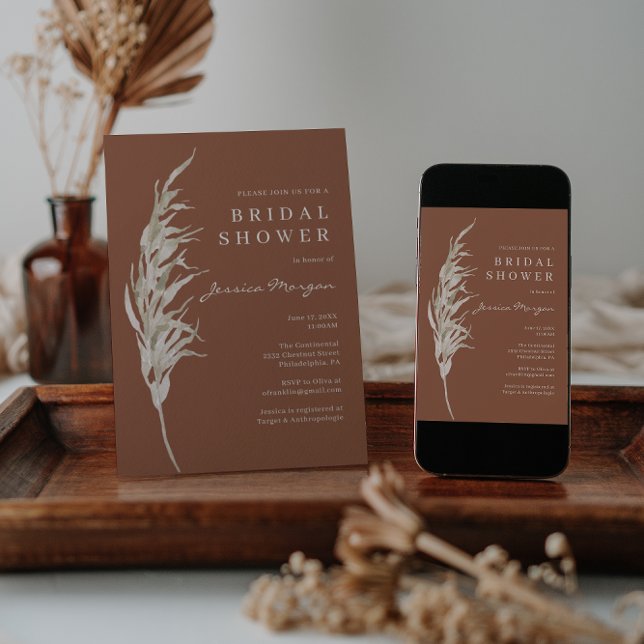 Bohemian Terracotta Inbjudningskort för möhippan C (Skapare uppladdad)