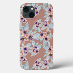 Bohemian Terracotta Rosa Flowers Watercolor