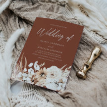 Bohemian Terracotta & White Blommigt Bröllop