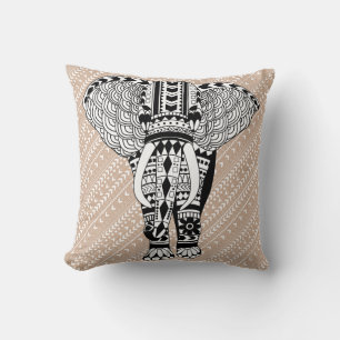Bohemian Tribal Elephant Pillow Kudde