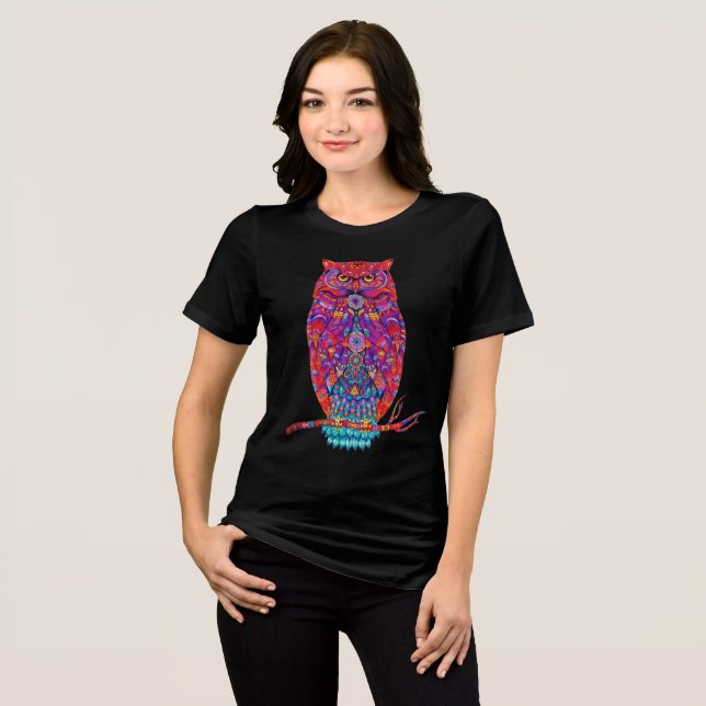 Bohemian Uggla Vibes Tri-Blend Shirt T (Framsida Full)