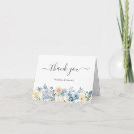 Bohemian Vanilla Blue Chic Blommigt - tack för dit