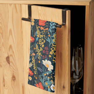 Bohemian Vår Blommigt Print Kökshandduk
