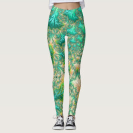 Bohemian Vibrant Trippy Fractal Abstrakt Spiral Leggings