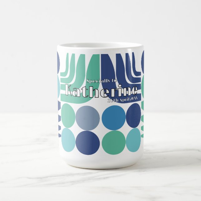 Bohemian Vit Blå Kaffemugg (Center)