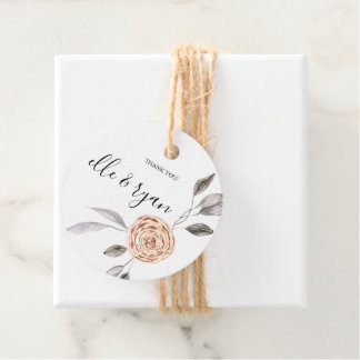 Bohemian Watercolor Ro Shower Gift Märkre Gåvor Etiketter