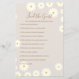 Bohemian White Daisy Blommig Hitta Gästen