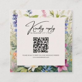 Bohemian Wildblomma Unik Tilläggskort