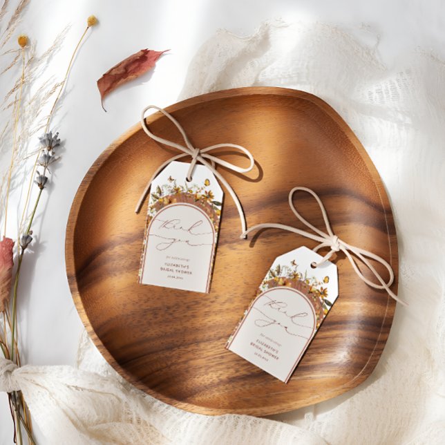 Bohemian WildblommArch Möhippa Presentetikett (Skapare uppladdad)