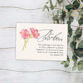 Bohemian Wildbloms Blommigt Baby Shower Tilläggskort
