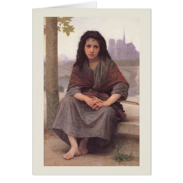 "Bohemian" William-Adolphe Bouguereau Card Hälsningskort (Framsidan)