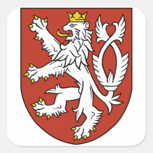 bohemiemblem fyrkantigt klistermärke