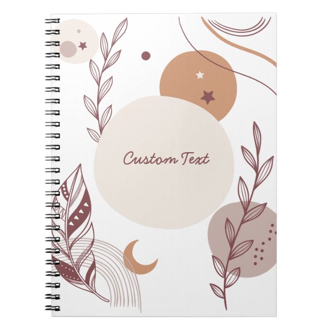 Bohemien Teacher Appreciation Modern anpassningsba Anteckningsbok (Framsidan)