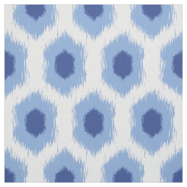 Bohemikat Mönster Blue Tribal Print Hexagon Tyg (Provkarta)