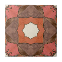Bohemisk Abstrakt Geometric Art Ceramic Tile