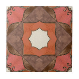 Bohemisk Abstrakt Geometric Art Ceramic Tile Kakelplatta