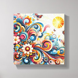 Bohemisk Abstrakt Wall Art Mural Canvastryck