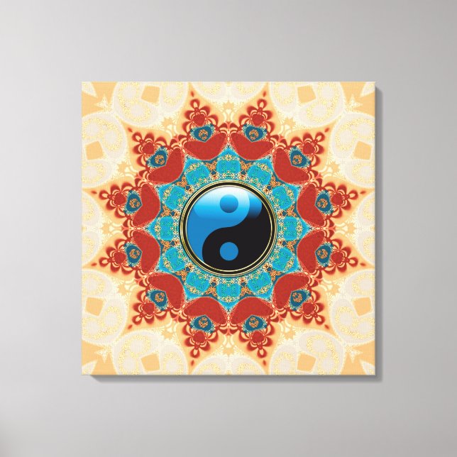 Bohemisk anda Yin Yang Lindad Canvas (Framsida)