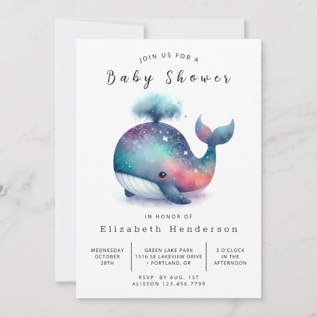 Bohemisk Anpassad Val Bebis Shower Inbjudningar (Framsida)