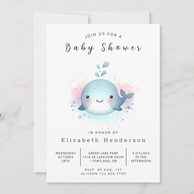 Bohemisk Anpassningsbar Baby Shower Inbjudningar (Framsida)