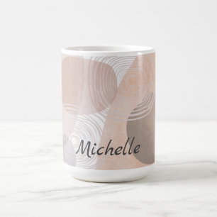 Bohemisk bakgrund, enkelt boho monogram kaffemugg