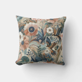 Bohemisk blandning av färg och blomtema kudde