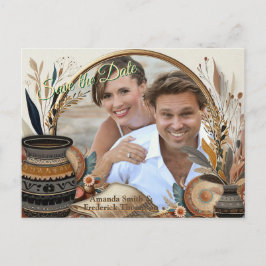 Bohemisk blandning av färg och dekortema meddelande vykort