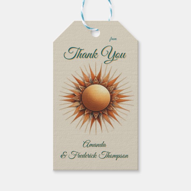 Bohemisk blandning av färg och dekortema presentetikett (Framsidan)