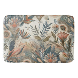 Bohemisk blandning av teal, magenta, lila blommor badrumsmatta