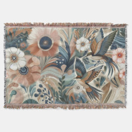 Bohemisk blandning av teal, magenta, lila på kräme filt