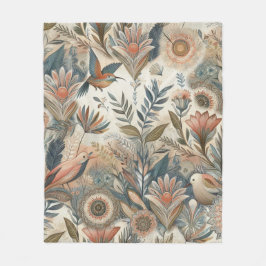 Bohemisk blandning av teal, magenta, lila på kräme fleecefilt