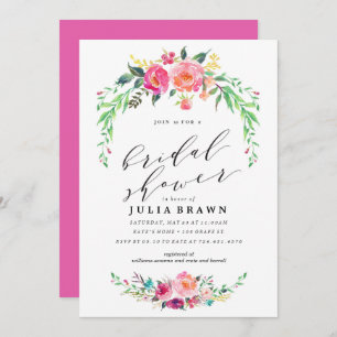 BOHEMISK BLOM- inbjudningskort för möhippan