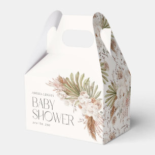 Bohemisk blom- och fjäder-babyshower presentaskar
