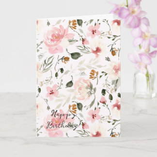 Bohemisk blommigt Birthday Kort