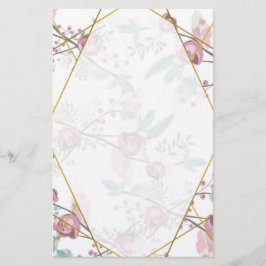 Bohemisk Blommigt Brevpapper