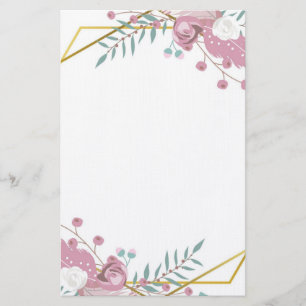 Bohemisk Blommigt Brevpapper