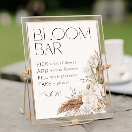 Bohemisk Blommigt och fjädrar Bloom Flower Pub Poster