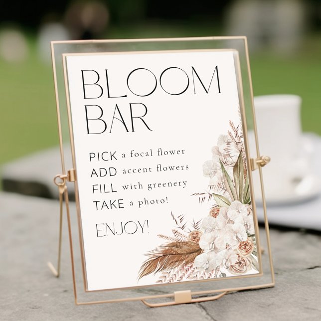 Bohemisk Blommigt och fjädrar Bloom Flower Pub Poster (Skapare uppladdad)