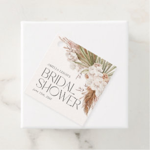 Bohemisk Blommigt och fjädrar Gåvor Etiketter