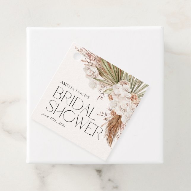 Bohemisk Blommigt och fjädrar Gåvor Etiketter (På plats)