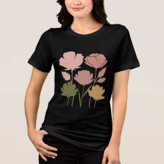 Bohemisk Blommigt T-Shirt - Earth Tone Flowers