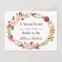 Bohemisk Blommigt Utandning Boho Möhippa Recept Vykort