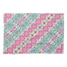 Bohemisk blomsterform vattenfärg mozaikdesign