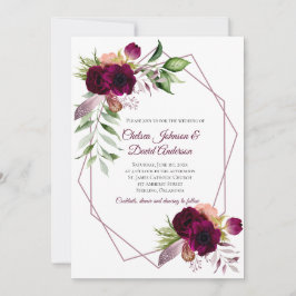 Bohemisk blomsterromantik Geometrisk Bröllop Meddelande