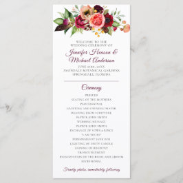 Bohemisk blomsterromantisk bröllopsprogram program