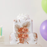 Bohemisk bränd orange blomster bröllop på landet presentpapper<br><div class="desc">Det primära elementet i detta boho bröllopsinpackningspapper är en tropisk bränd orange blomsterdesign med pampasgräs,  känt för sina fjäderlika plymer som tillför lekfullhet och elegans. Detta är ett passande bohemiskt bröllopstema om kärlek och enhet.</div>