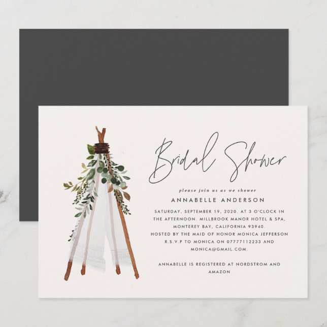 Bohemisk contemporary botanisk summery (Fram/baksida)